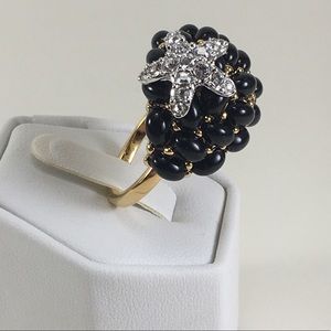 Kenneth Jay Lane Starfish ring in black